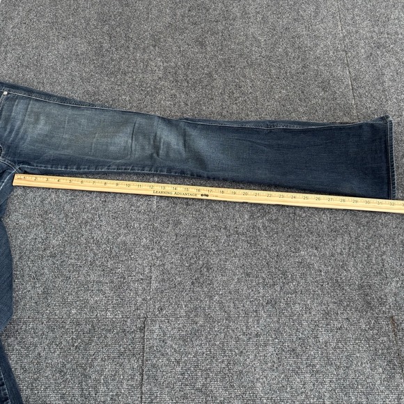7 For All Mankind Jeans Women 27 Fits 30x33 Blue A Pocket Bootcut Denim Made USA - Picture 10 of 11